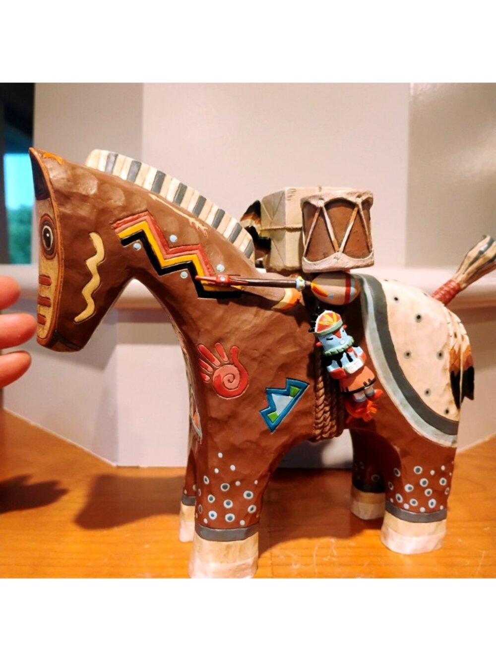 Robert Shields Storyteller Horse Figurine Large 7" Tall Resin Southwest Western - Picture 4 of 13